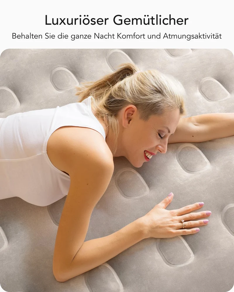 iDOO Einzel-Luftmatratze selbstaufblasend – 100x190x46 cm, integrierte Pumpe, max. 250 kg