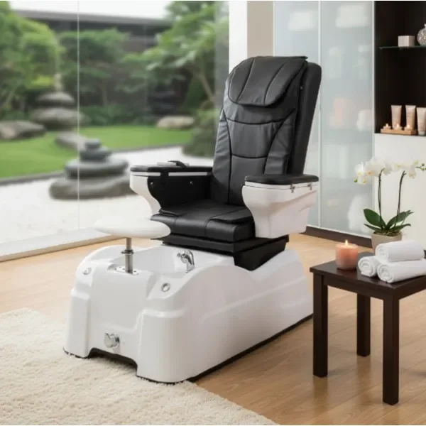 SPA Pediküre Sessel, Pediküre Stuhl mit Waschbecken mit Shiatsu Massagesystem und Fußwanne, Caln Luxus-Pediküre-Stuhl