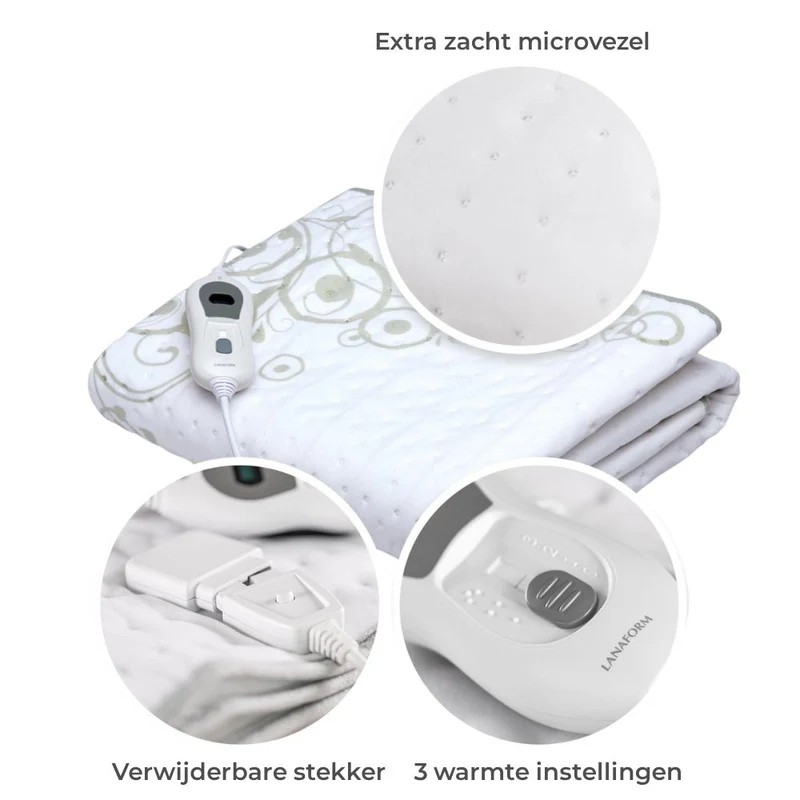 Lanaform S1 elektrische deken 1-persoons (150 x 80 cm)