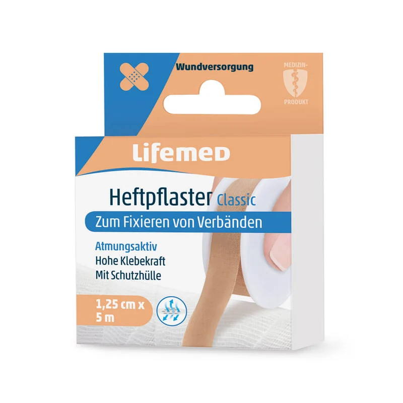 Heftpflaster Classic, hautfarben, von Lifemed®, 2 Größen