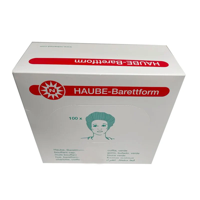 Noba Haube aus Spinnvlies, Barettform, 100 St., 3 Farben