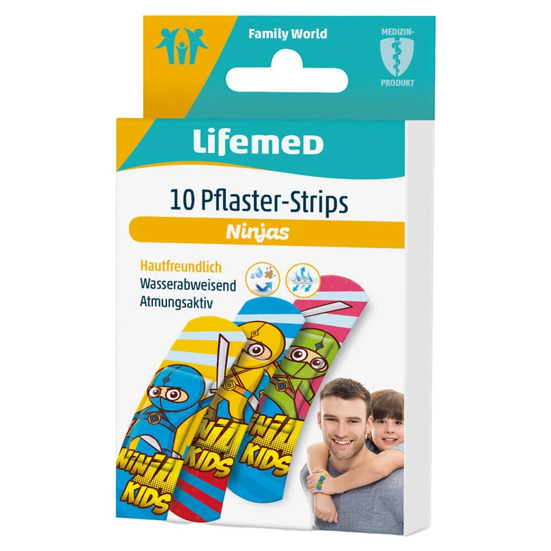 Lifemed® Pflasterstrips KIDS, 6 x 1,7cm, 10/40 Stück, versch. Muster