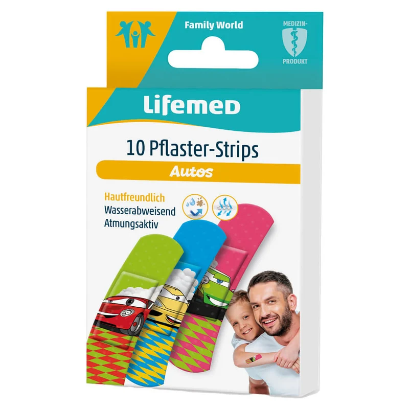 Lifemed® Pflasterstrips KIDS, 6 x 1,7cm, 10/40 Stück, versch. Muster