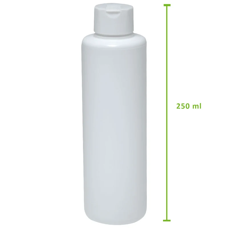 Abfüllflasche, Leerflasche mit Schraubverschluss, 250 ml, weiß