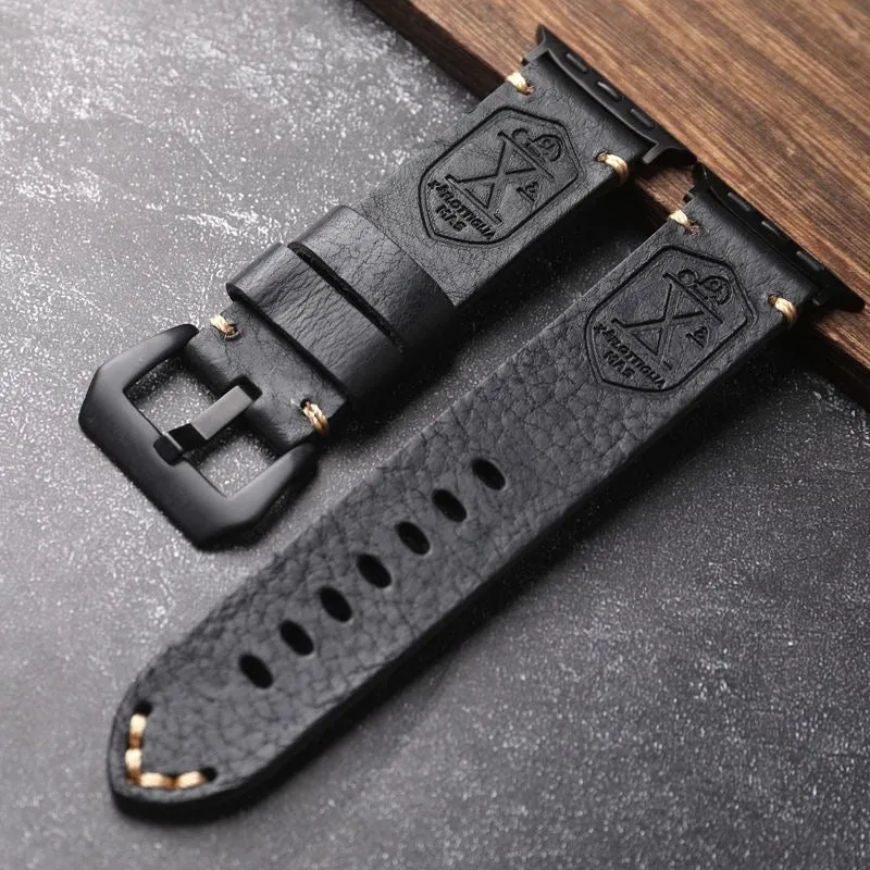 Handgefertigtes Vintage Leder-Apple-Watch-Armband