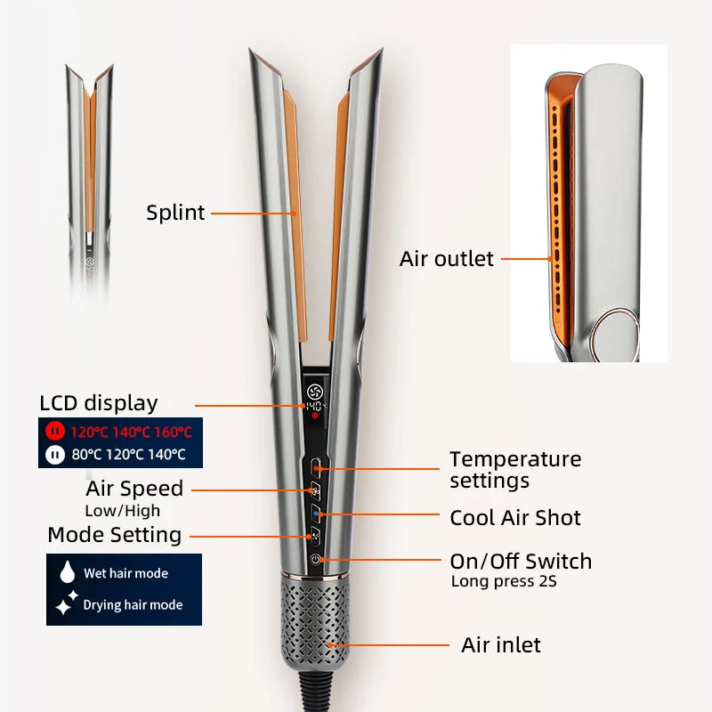 2-in-1 Haartrockner & Glätteisen für müheloses Styling