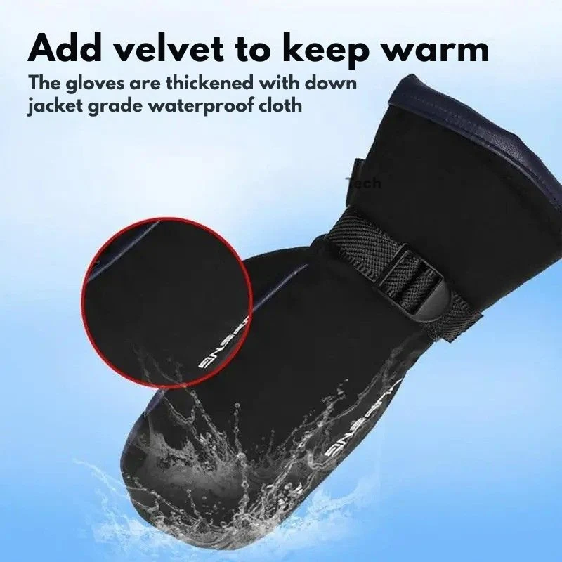 Elektrische Heizhandschuhe | Doppelseitig, 10.000 mAh USB wiederaufladbar | Wasserdichtes Skifahren & Motorradfahren