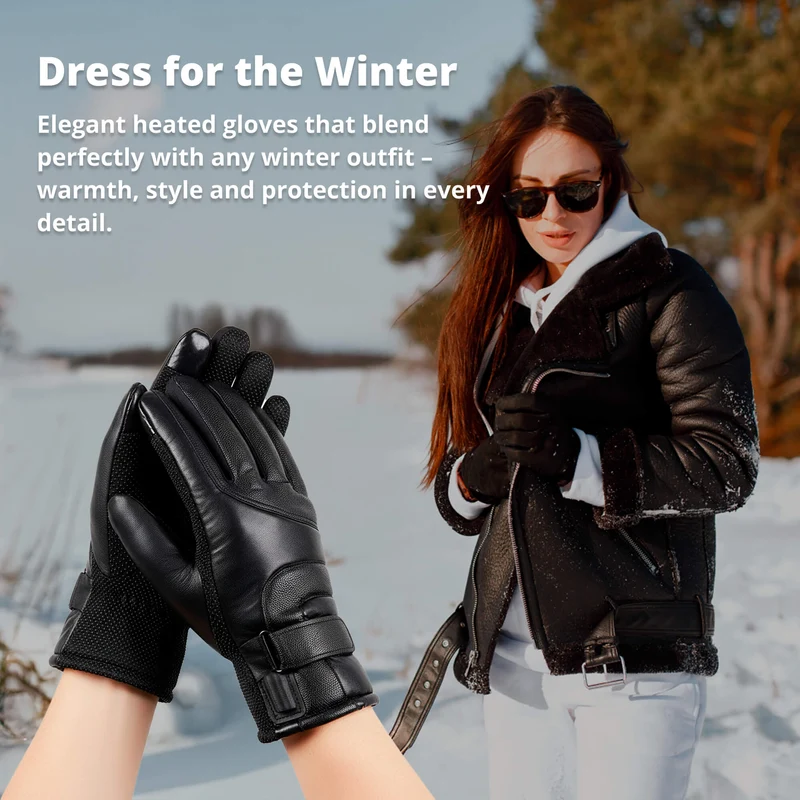 Heizbare Handschuhe für Damen UK – Damen Thermo wasserdichte Winterhandschuhe mit Touchscreen & USB wiederaufladbares warmes Design