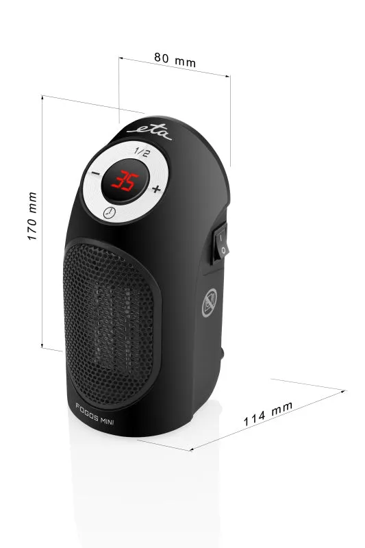 Heizlüfter ETA Fogos Mini 1623 90000 schwarz
