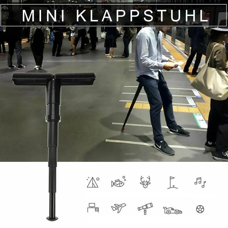 Tragbarer Mini Klappstuhl für Warteschlangen im Freien usw.