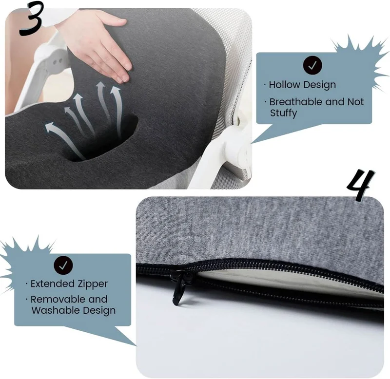 Ergonomisches Sitzkissen mit Lendenwirbelstütze