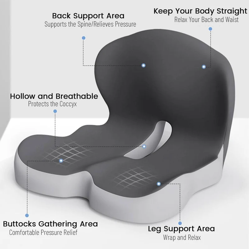 Ergonomisches Sitzkissen mit Lendenwirbelstütze