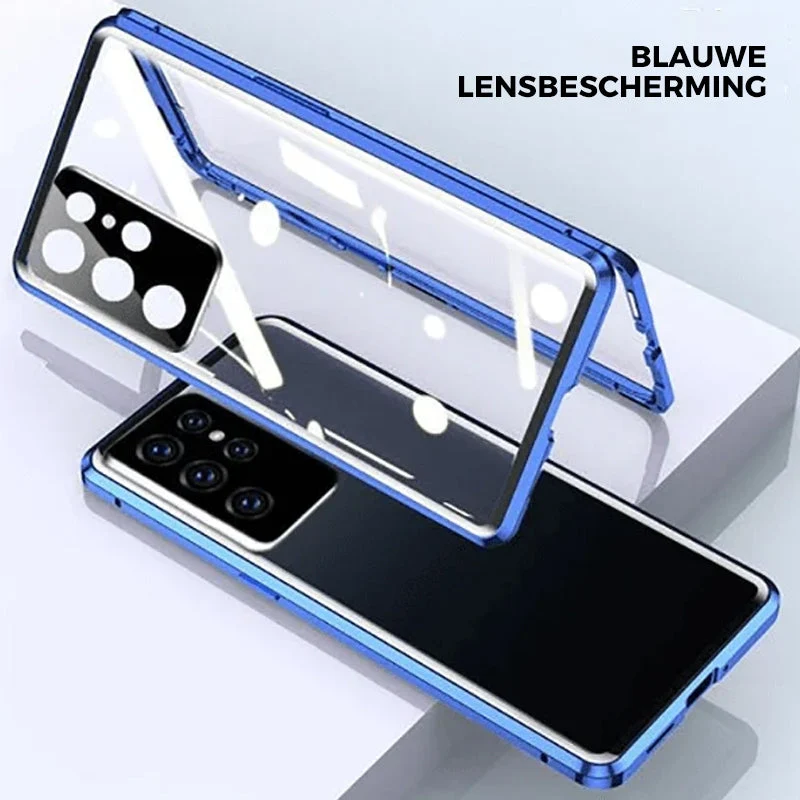 Magnetische Handyhülle mit doppelseitigem Panzerglas – für Samsung Galaxy S23/S22/S21/S20 & Note 20/10