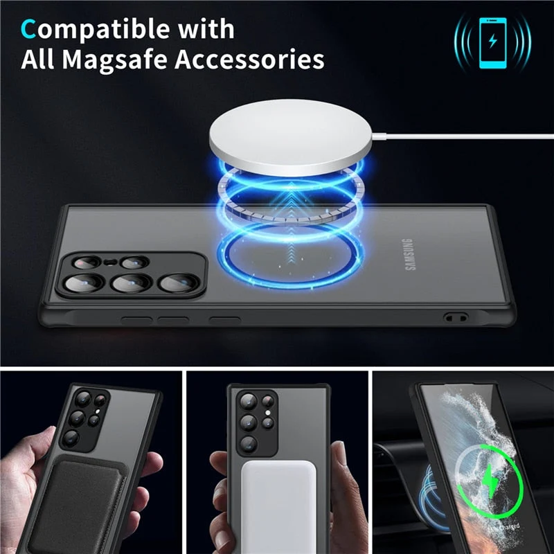 Magnetische Handyhülle für Samsung Galaxy – MagSafe-kompatibel, stoßfest