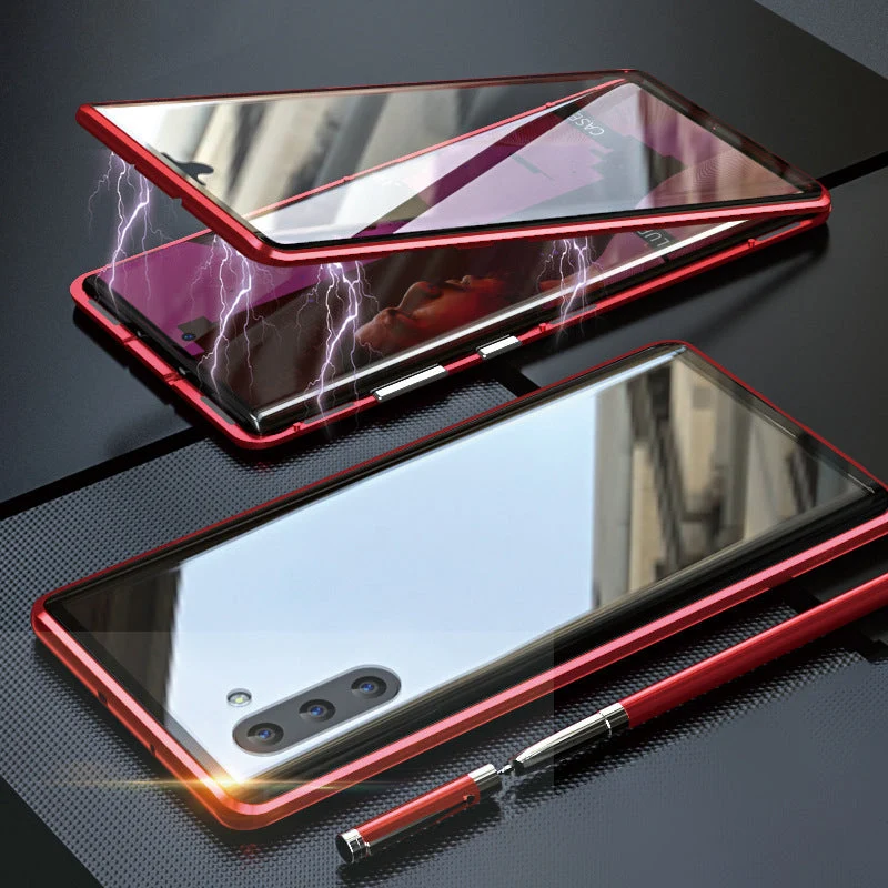 gehärtetes Glas Doppelseitige Handyhülle für Samsung
