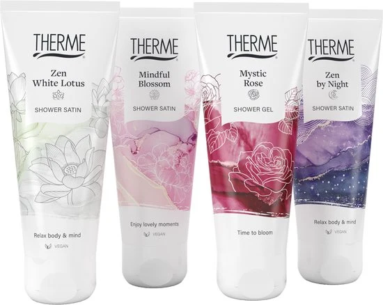 Therme geschenkset Foaming shower gel en satin 4x75 ml
