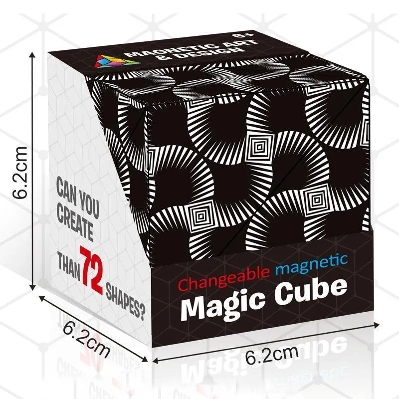 Magnetischer Formwandel-Würfel | Verwandlungs-Puzzle Spielzeug | Mehrfarbig