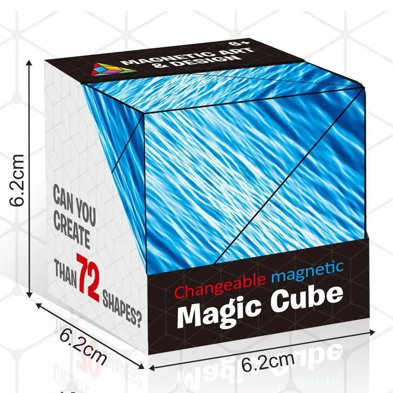 Magnetischer Formwandel-Würfel | Verwandlungs-Puzzle Spielzeug | Mehrfarbig