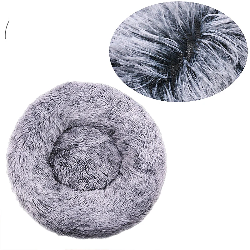 Rundes flauschiges Hundebett