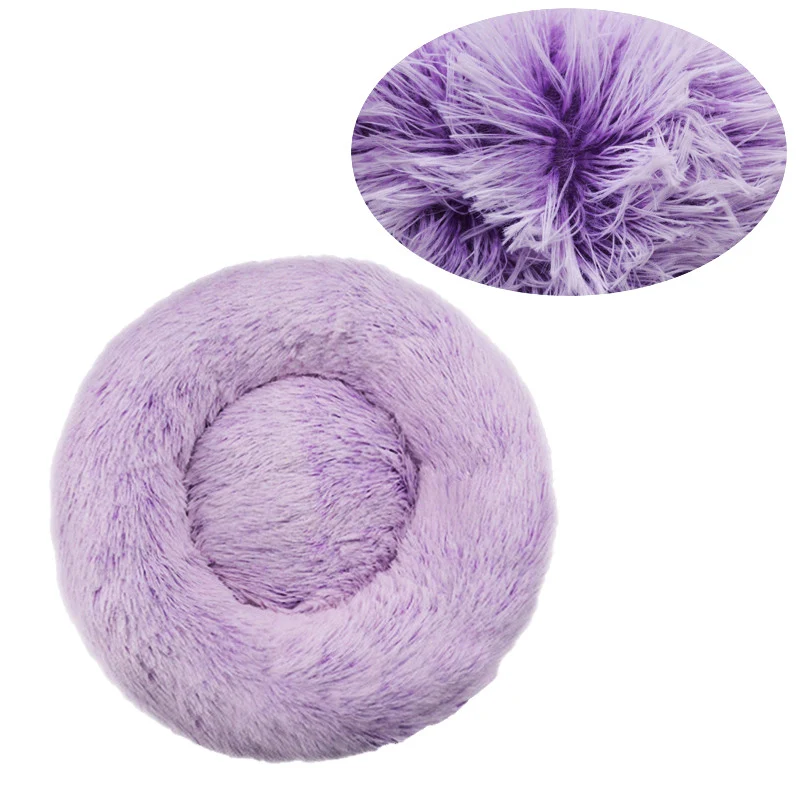 Rundes flauschiges Hundebett