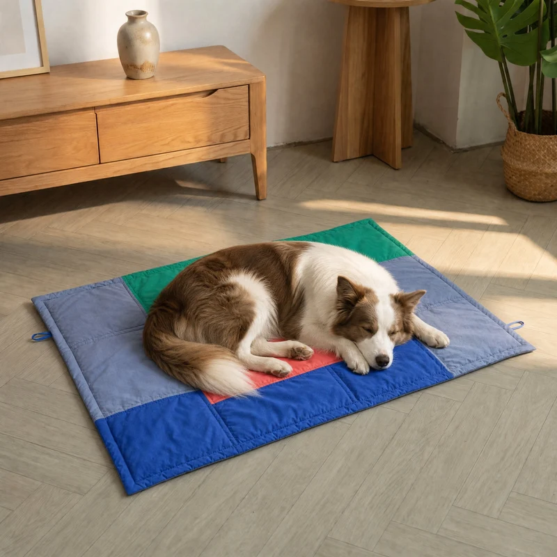 Bequemes gestepptes Hundebett