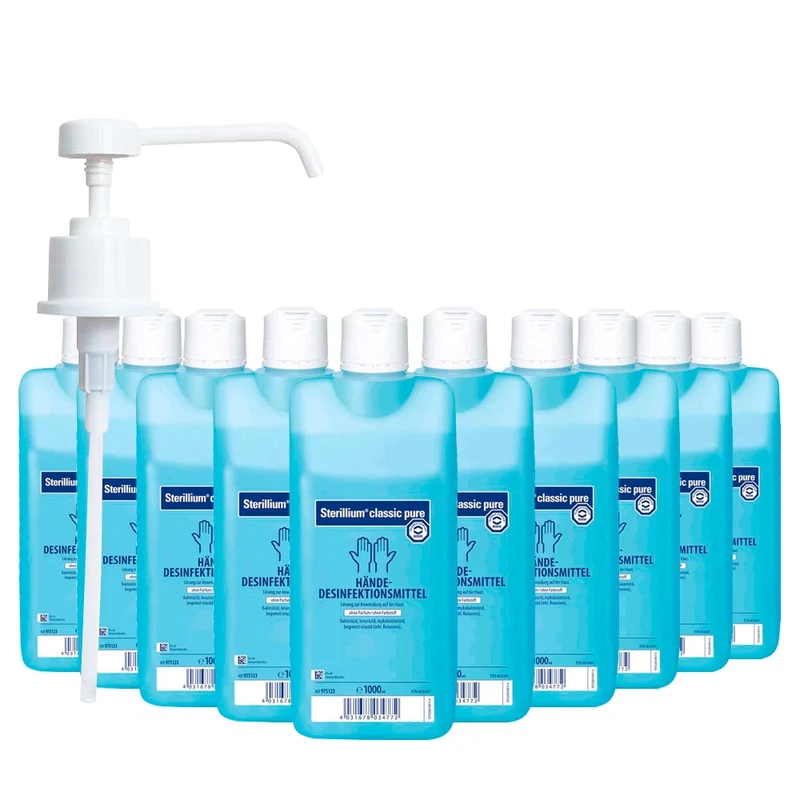 Bode Sterillium Classic Pure Händedesinfektion 10x 1000ml, Dosierpumpe