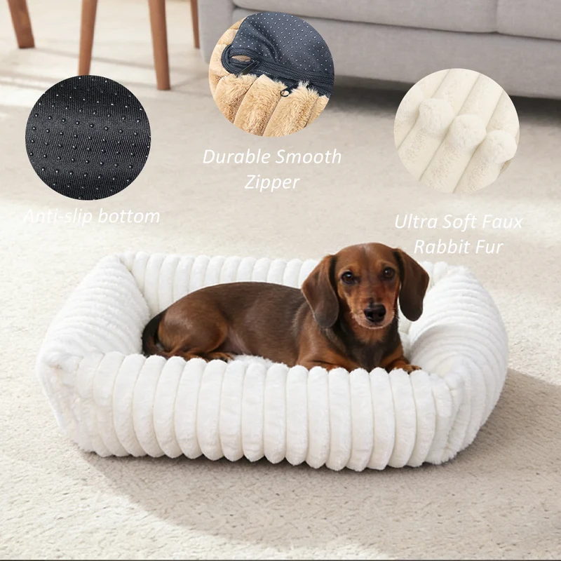 Luxuriöses Hundebett mit Kissen