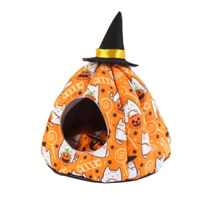 Versteckbett im Kuschelkatzen-Design für Hunde
