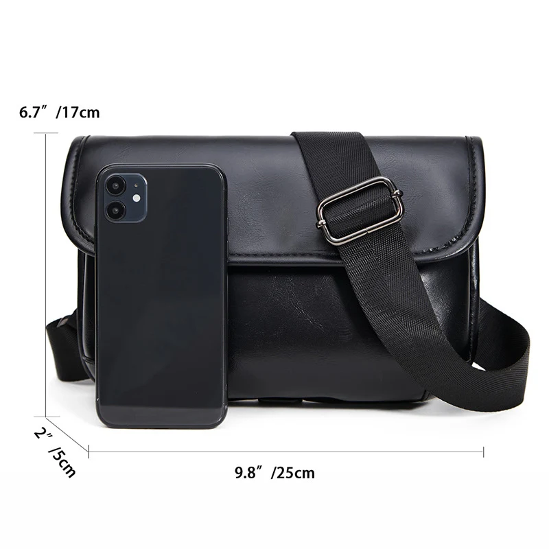 Leder Crossbody Messenger Bag Skanto