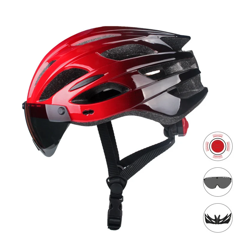 Aerodynamischer Fahrradhelm mit integriertem Visier Skanto