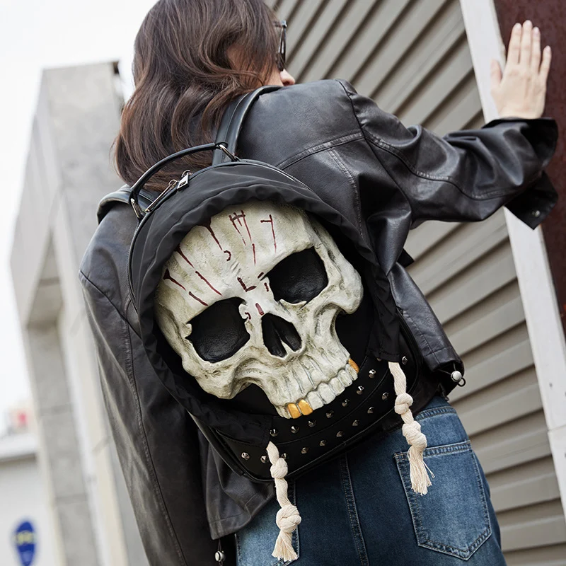 Kreativer Rucksack mit Totenkopf-Design Skanto