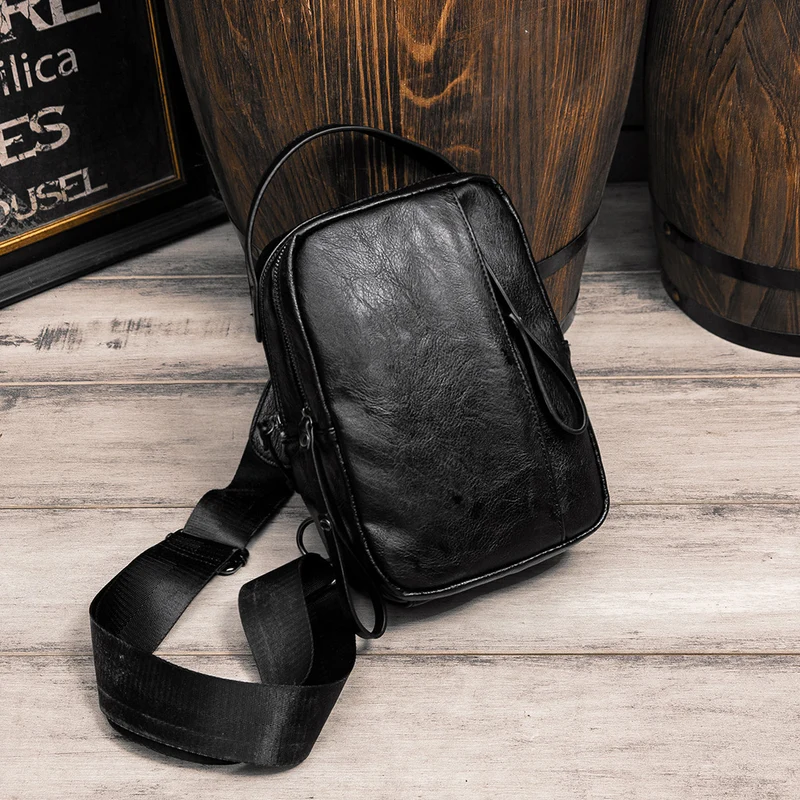 Kompakte Crossover-Tasche aus hochwertigem Leder Skanto