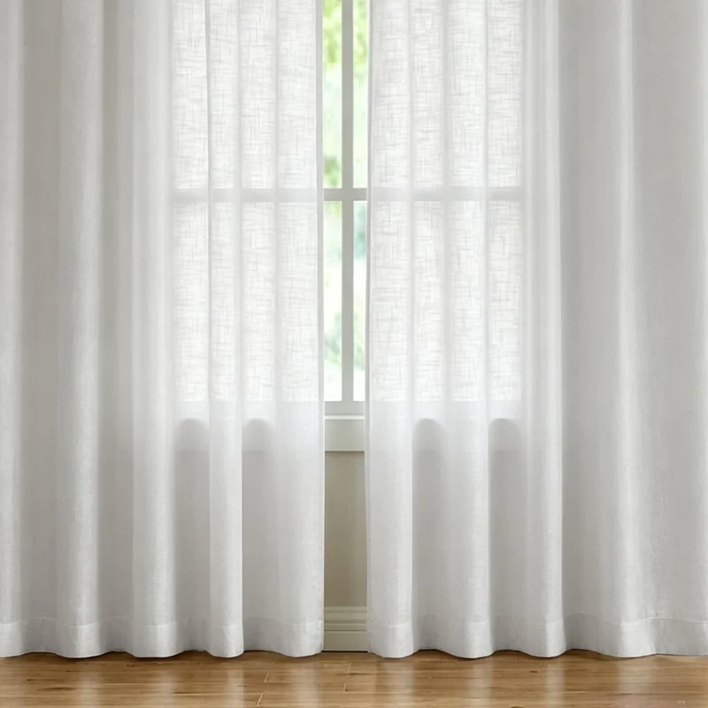 Transparente Leinen-Fenstervorhänge Skanto