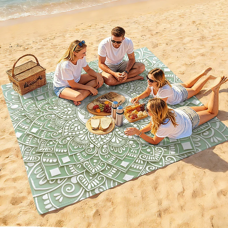 Strandmatte mit Mandala-Design Skanto