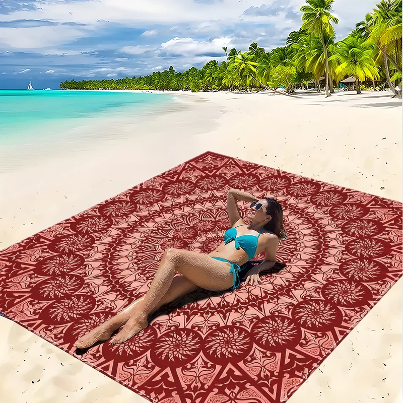 Strandmatte mit Mandala-Design Skanto