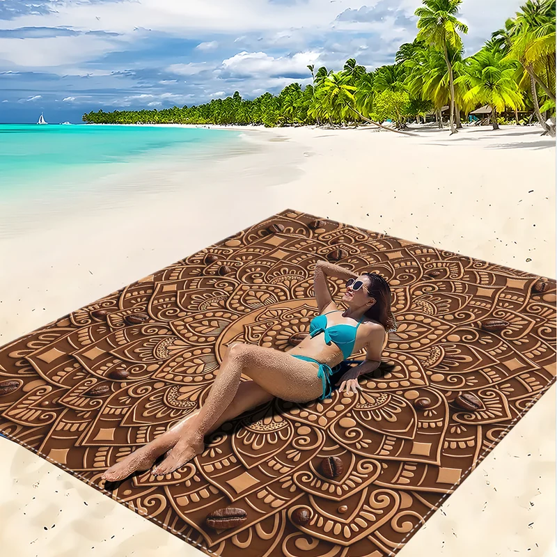 Strandmatte mit Mandala-Design Skanto