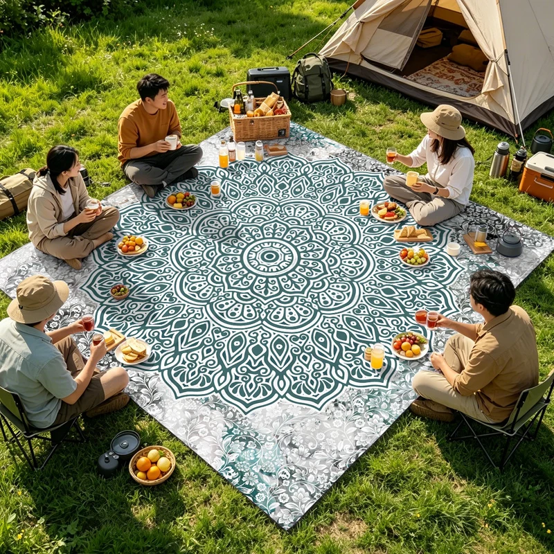Strandmatte mit Mandala-Design Skanto