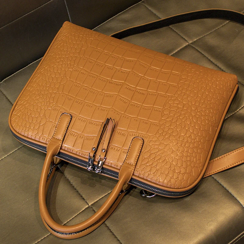 Elegante Laptoptasche im luxuriösen Krokodil-Look Skanto