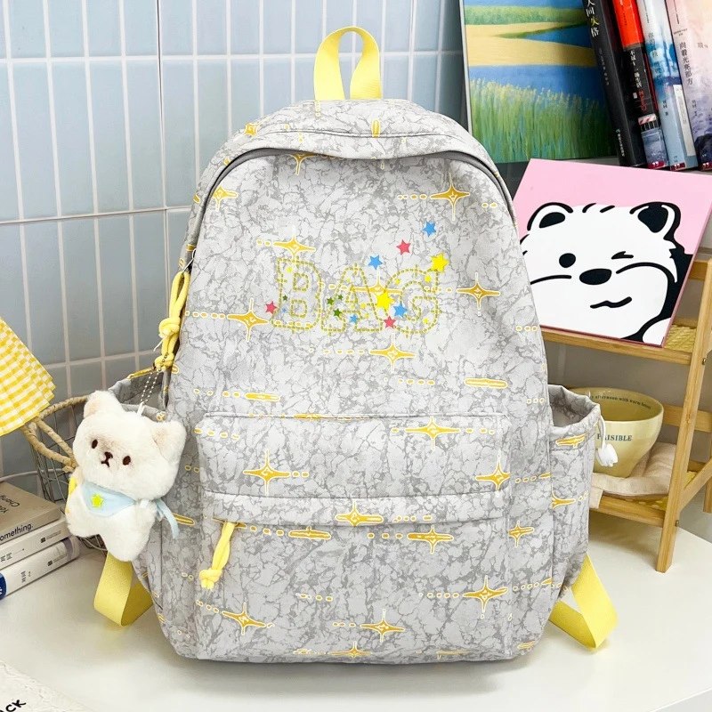 Lustiger gemusterter Schulrucksack
