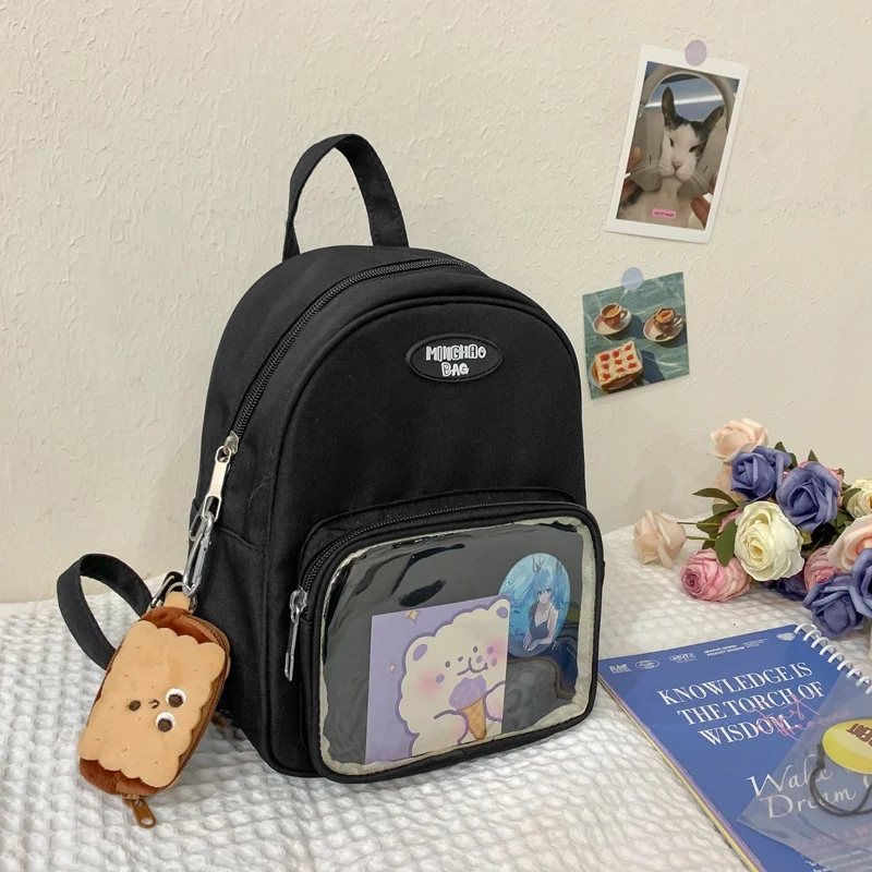 Multifunktionaler Schulrucksack mit transparentem Panel