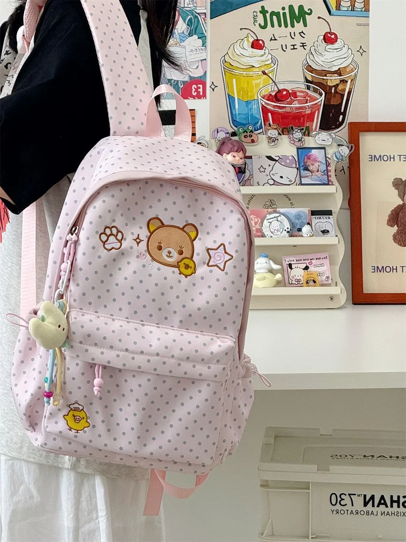 Leichter Schulrucksack mit niedlichem Charakter-Motiv