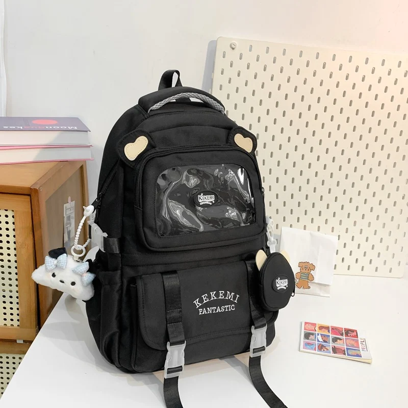 Niedlicher Schulrucksack mit Tiermotiv und mehreren Fächern