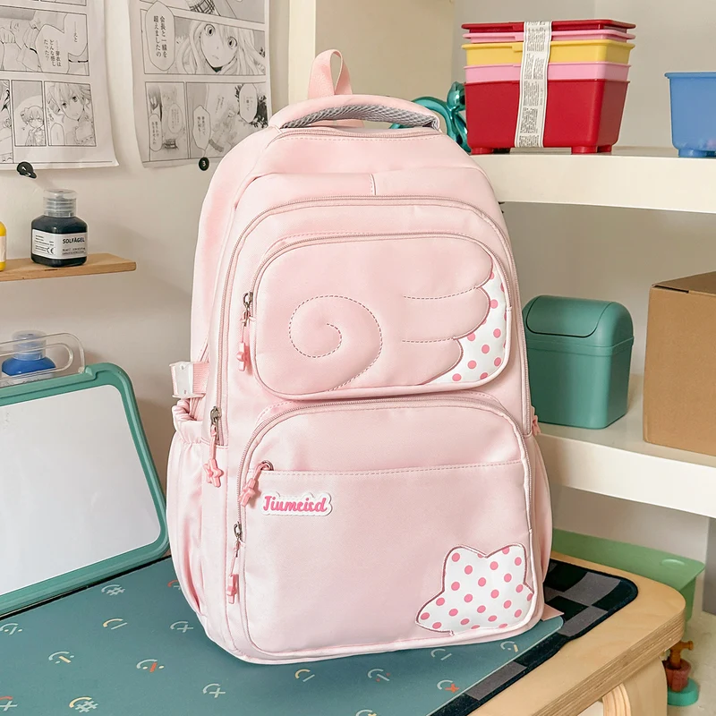 Niedlicher Schulrucksack mit Tiermotiv und mehreren Fächern