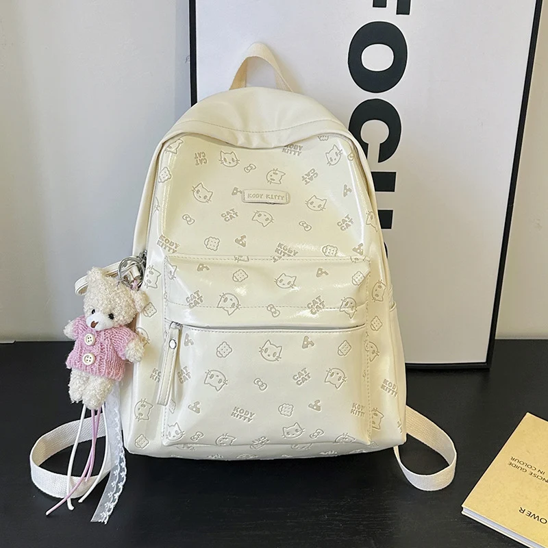 Niedlicher Schulrucksack mit Charakter-Print