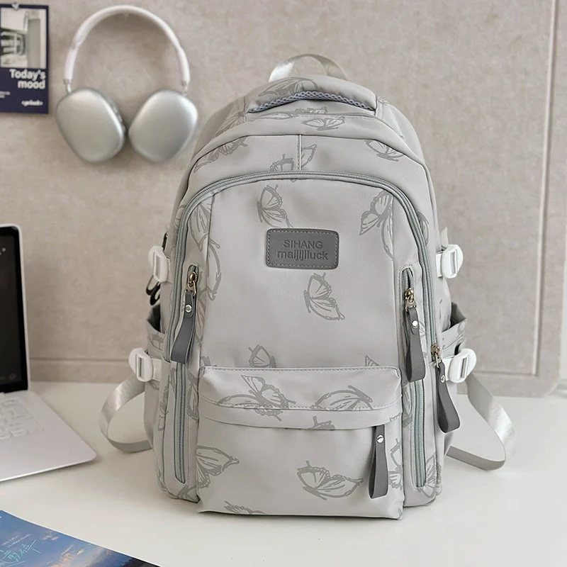 Elegante Schultasche mit Blumenmuster