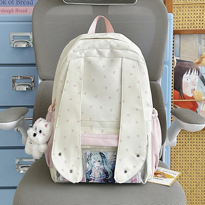Süßer Schulrucksack mit Hasenohren