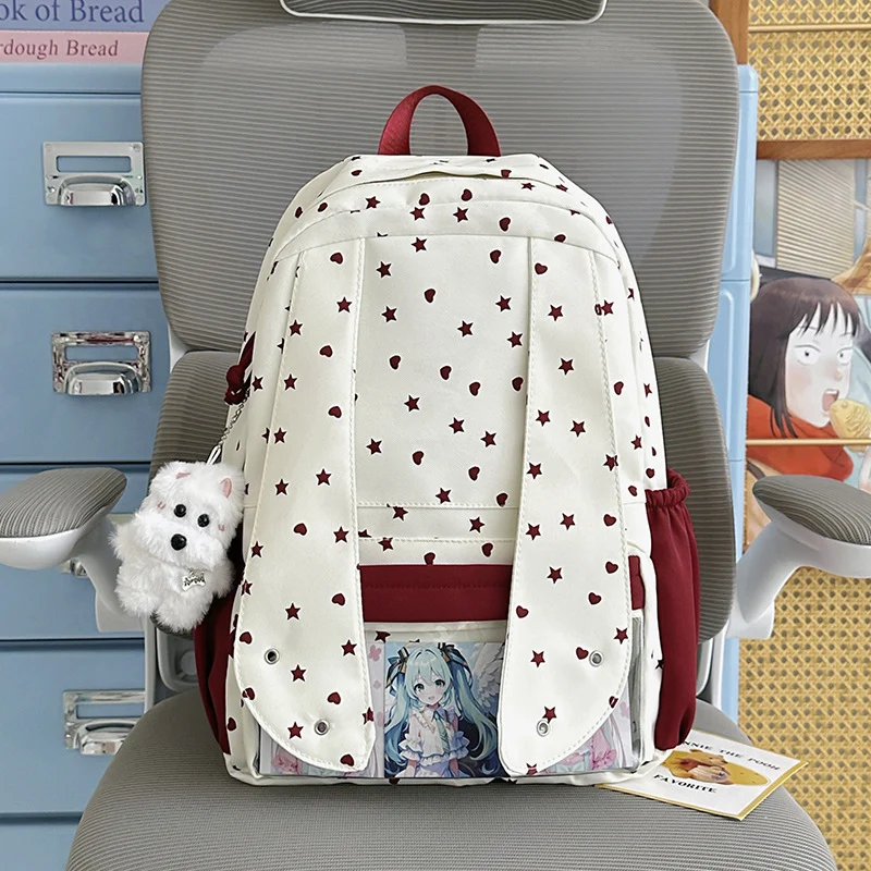 Süßer Schulrucksack mit Hasenohren