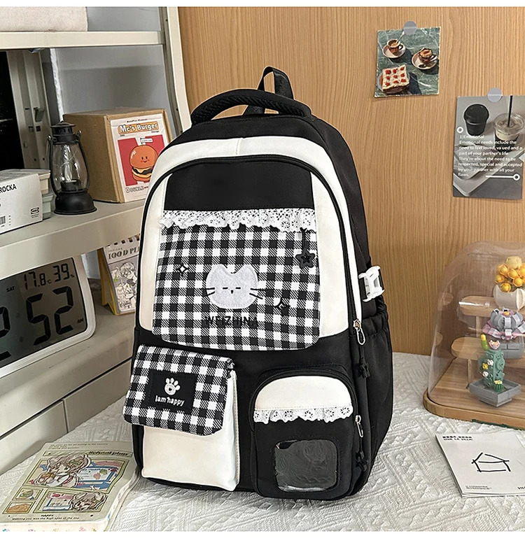Niedlicher Schulrucksack mit Katzenmotiv