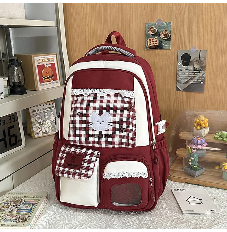 Niedlicher Schulrucksack mit Katzenmotiv