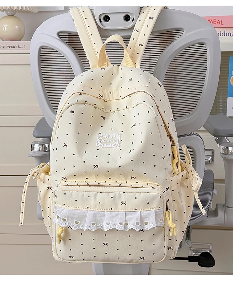 Charmanter Designer-Schulrucksack mit Tupfen
